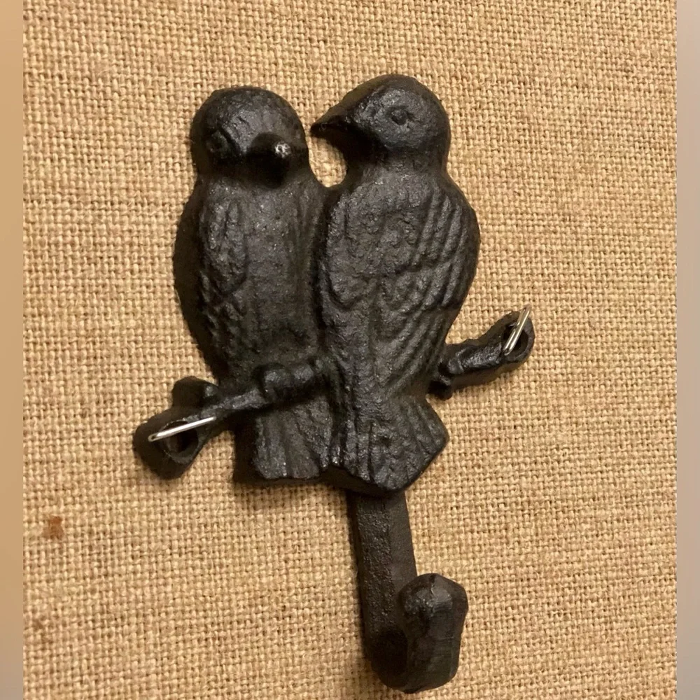 Black Cast Iron Bird Wall Hook